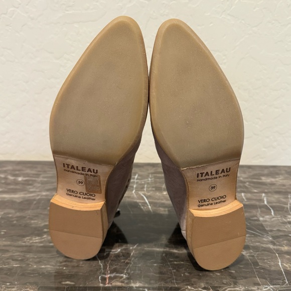 Italeau Floral Laser Cut Out Suede Booties - Picture 11 of 13